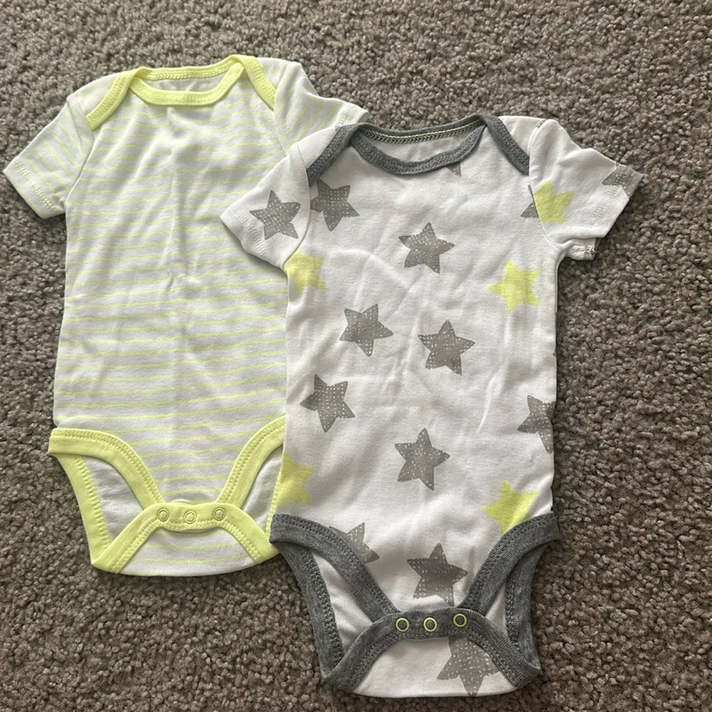 Two onesies and a pair of pants